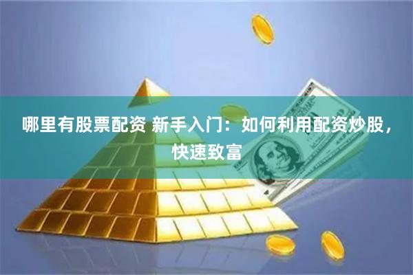 哪里有股票配资 新手入门：如何利用配资炒股，快速致富